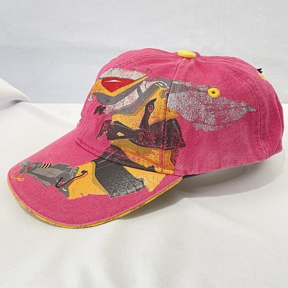 Vintage Ski-Doo Hat SnapBack Adjustable Unisex Adult Pink Racing Snowmobile - Picture 3 of 8